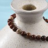 Natural Red Jasper Bead Stretch Bracelets BJEW-K212-A-012-4