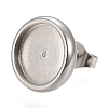 Non-Tarnish 304 Stainless Steel Stud Earring Settings LS-X-STAS-K202-05D-P-2