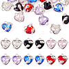 18Pcs 6 Colors Alloy Glass Charms FIND-TA0009-91P-1