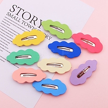 Cute Cream Color Leaf Shape Alloy Snap Hair Clips OHAR-PW0003-094