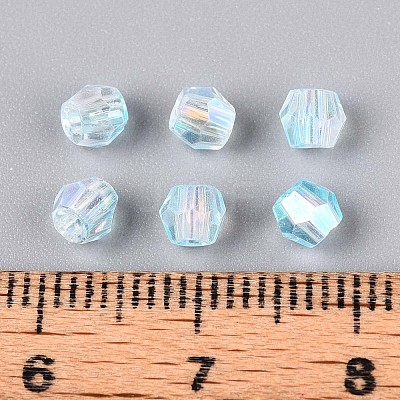Transparent Spray Painted Glass Beads X1-EGLA-N018-4mm-06-1