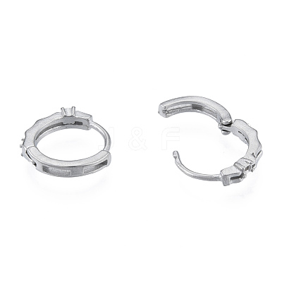 Tarnish Resistant 304 Stainless Steel Hoop Earrings Findings STAS-N092-189-1