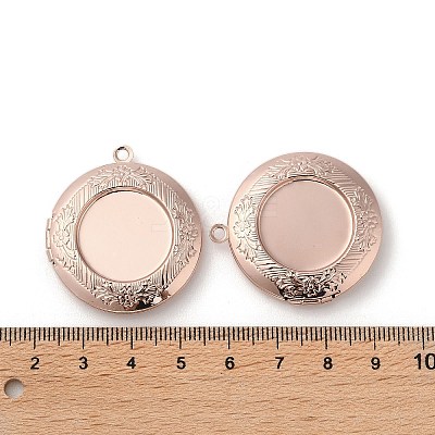 Brass Locket Pendants KK-K277-08RG-1