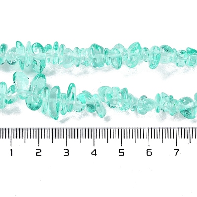 Spray Painted Transparent Glass Beads Strands X-GLAA-P060-01A-08-1