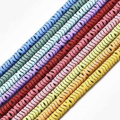 Spray Painted Non-magnetic Synthetic Hematite Beads Strands G-S371-002-1