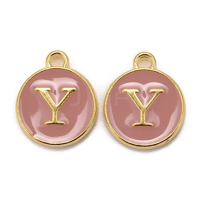 Golden Plated Alloy Enamel Charms X-ENAM-S118-07Y-1