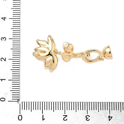 Brass Enamel Fold Over Clasps KK-S531-31G-B-1