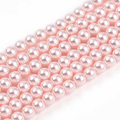 Baking Paint Pearlized Glass Pearl Bead Strands HY-N002-3mm-A10-1