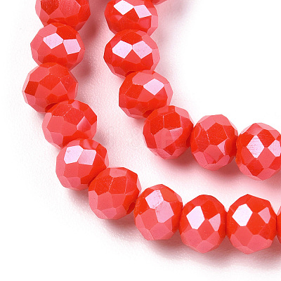 Electroplate Glass Beads Strands EGLA-A044-P8mm-A03-1