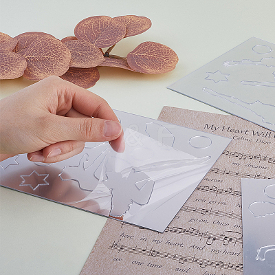 Mirror Acrylic Self Adhesive Wall Decorative AJEW-WH0518-24B-1
