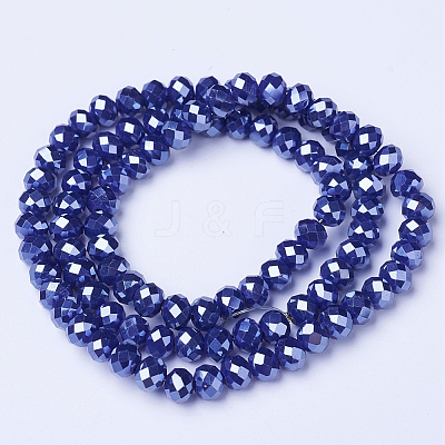Electroplate Glass Beads Strands EGLA-A034-P6mm-A11-1