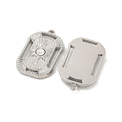 304 Stainless Steel Rhinestone Pendants STAS-P356-40P-1