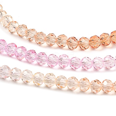 Transparent Painted Glass Beads Strands DGLA-A034-T4mm-A20-1