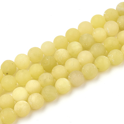 Natural Lemon Jade Beads Strands G-T106-306-1