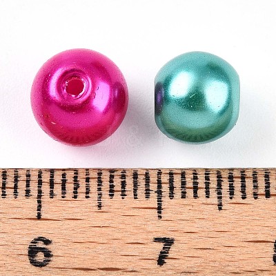 Baking Paint Pearlized Glass Pearl Beads HY-Q003-8mm-M01-1