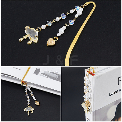 Alloy Hook Bookmark AJEW-GO00032-1