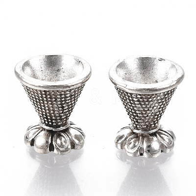 Tibetan Style Alloy Beads Caps X-TIBE-R317-036AS-LF-1