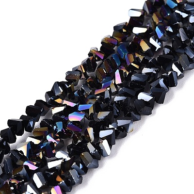 Electroplate Opaque Glass Beads Strands EGLA-Q139-01A-C18-1