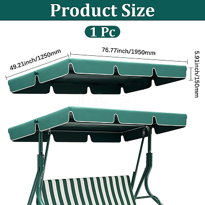 Oxford Cloth Outdoor Courtyard Swing Roof Cover AJEW-WH20816-215-1