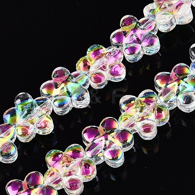 Electroplate Glass Beads Strands EGLA-T028-02C-1