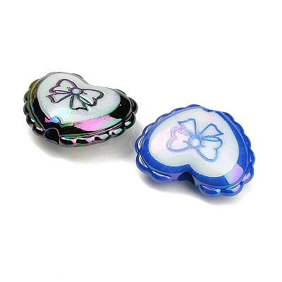 Plating Printed Opaque Acrylic Beads AC-CBA49BC-03-1