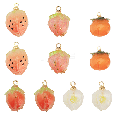 10PCS 5Style Opaque Acrylic Charms SACR-CA0001-20-1