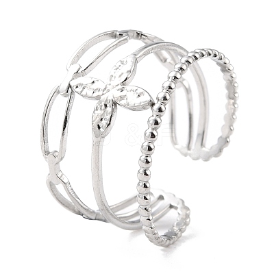 Tarnish Resistant 304 Stainless Steel Finger Rings RJEW-L102-22P-1