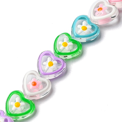 Transparent Glass Beads Strands LAMP-A154-03H-1