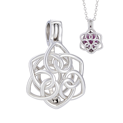 1Pc 925 Sterling Silver Bead Cage Pendants STER-PH0004-84-1