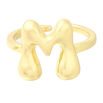 Rack Plating Brass Open Cuff Rings RJEW-S394-01G-M-1