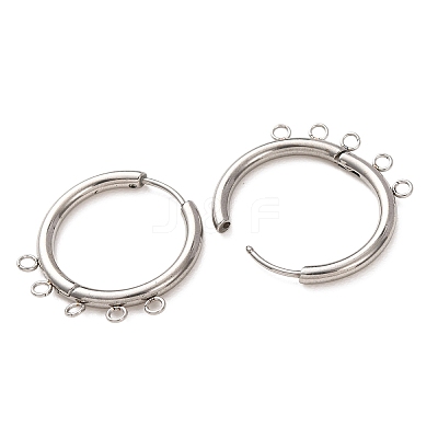 304 Stainless Steel Hoop Earring Findings STAS-D183-02D-P-1