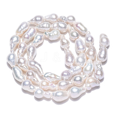 Natural Baroque Pearl Keshi Pearl Beads Strands X1-PEAR-S020-F10-01-1