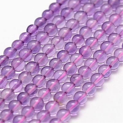 Natural Amethyst Beads Strands G-N0215-01-3mm-1