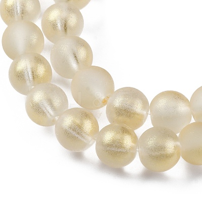 Spray Painted Glass Round Bead Strands LS-DGLA-Q015-10mm-21-1