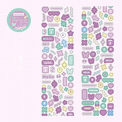 PET Plastic Stickers LS-DIY-H168-01D-1