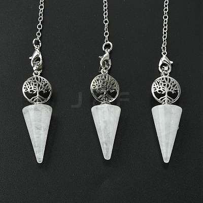 Natural Quartz Crystal Cone Dowsing Pendulum Big Pendants G-C114-02P-21-1