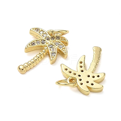 Brass Micro Pave Cubic Zirconia Pendants ZIRC-K070-38G-1