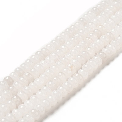 Natural White Jade Beads Strands X-G-D481-17A-1