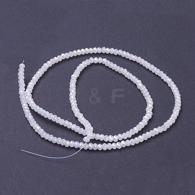 Faceted Electroplate Glass Rondelle Bead Strands X-EGLA-R048-2mm-36-1