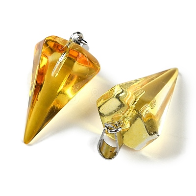 Spray Painted Glass Pendants GLAA-Z007-03J-1