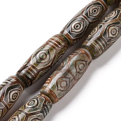 Tibetan Style dZi Beads TDZI-E004-15-1
