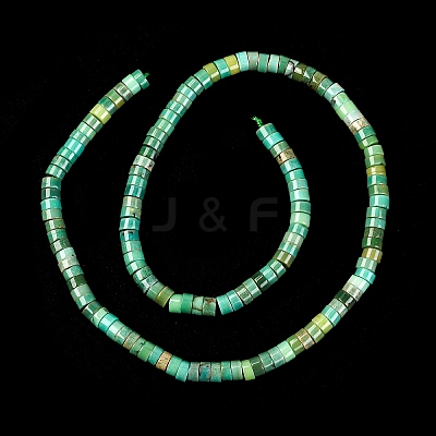 Natural Green Grass Agate Beads Strands G-I225-08-5x1.5-1