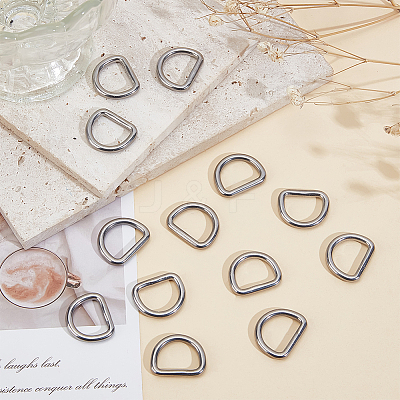 304 Stainless Steel D Rings FIND-WH0072-02P-01-1