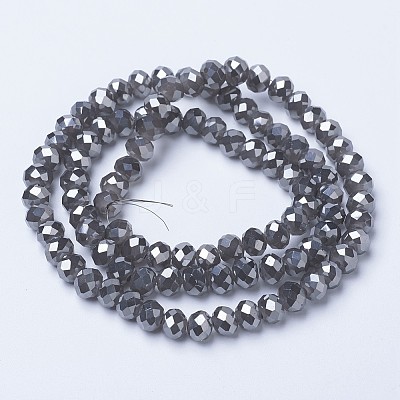 Electroplate Glass Beads Strands EGLA-A034-J4mm-Y01-1