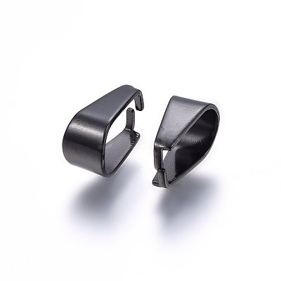 304 Stainless Steel Snap on Bails X-STAS-P214-08B-01-1