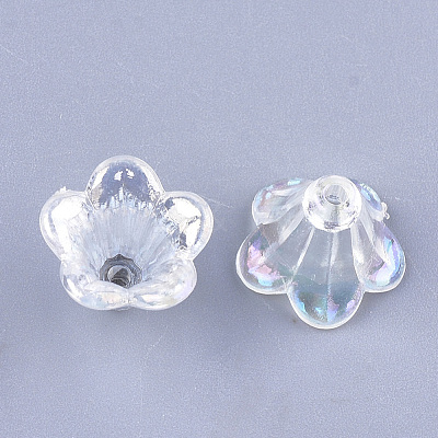 Transparent Acrylic Bead Caps TACR-T007-04A-1