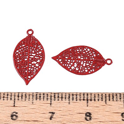 Spray Painted Hollow 430 Stainless Steel Pendants STAS-N121-07A-1