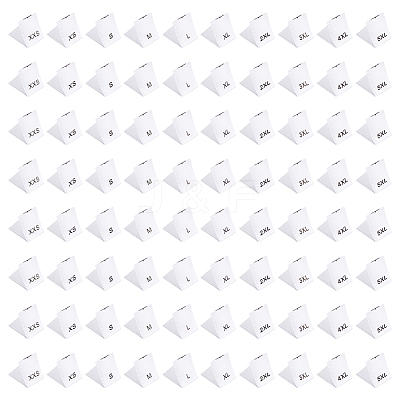 500Pcs 10 Styles Polyester Clothing Size Labels FIND-BC0014-07B-1