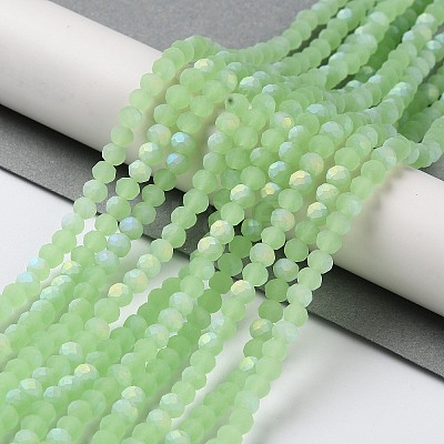 Imitation Jade Glass Beads Strands X1-EGLA-A034-J4mm-MB01-1