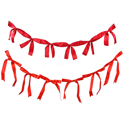 2 Styles Cloth Bowknot Banners AJEW-SP0002-70A-1